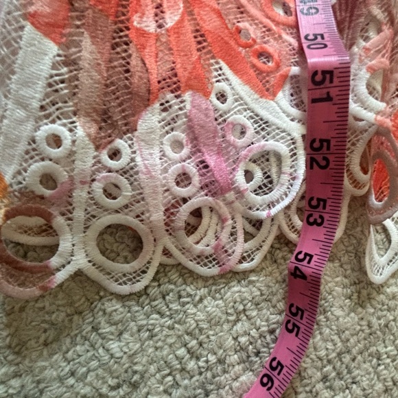 Elegant Lace Midi Dress with Ruffle Details - Picture 13 of 13